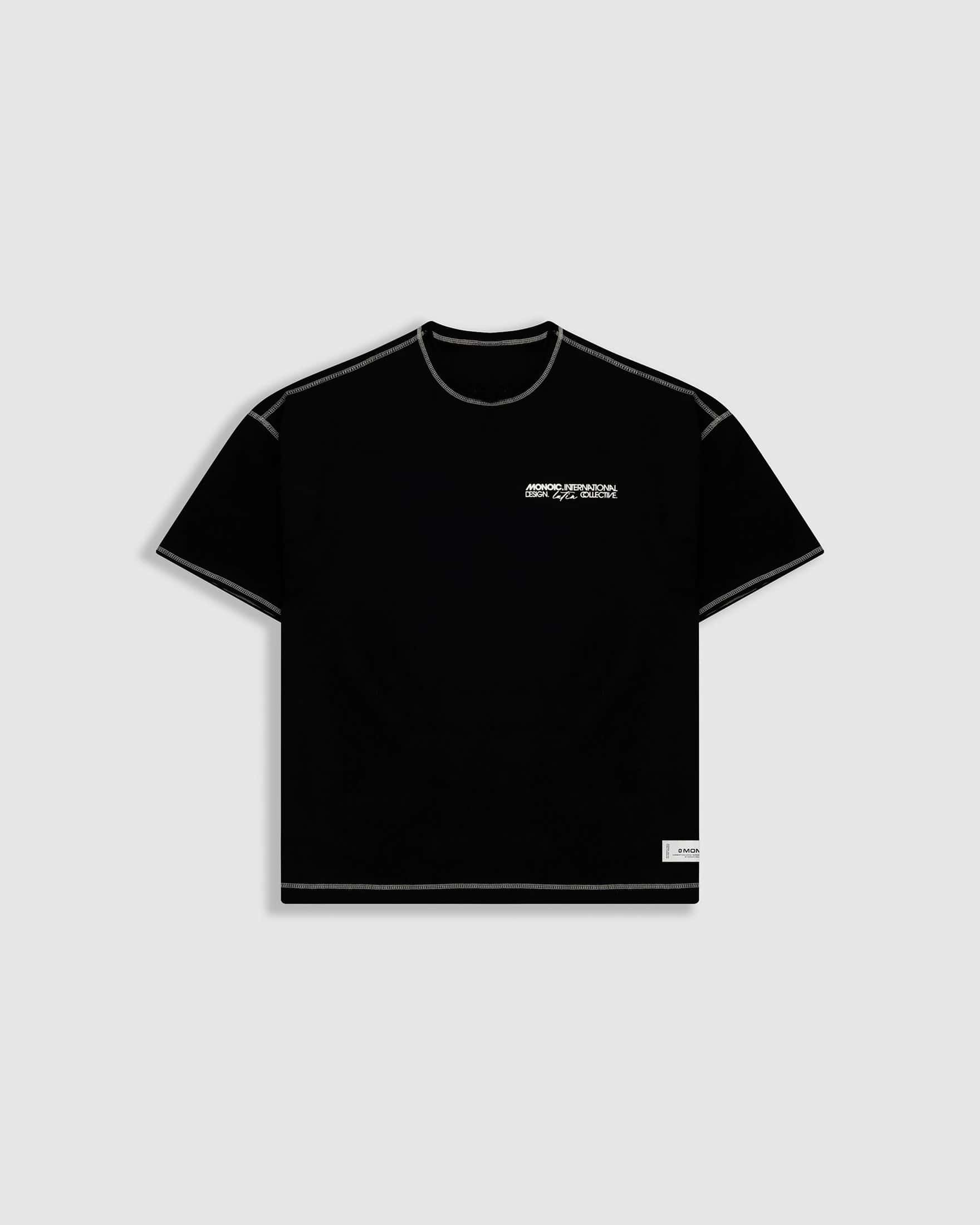 Camiseta Boxy Fit Design Collective - Negro Oscuro