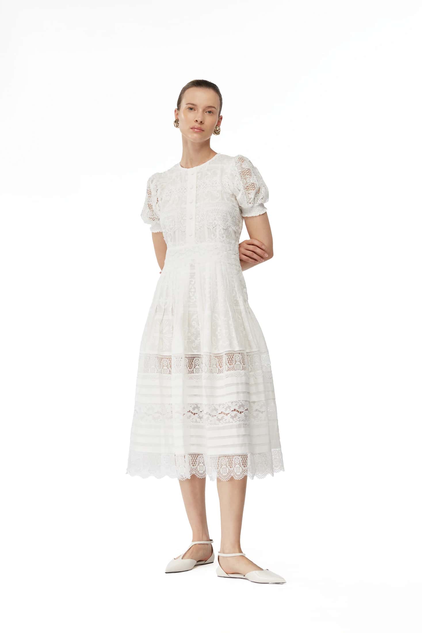 ETOILE MIDI DRESS WHITE
